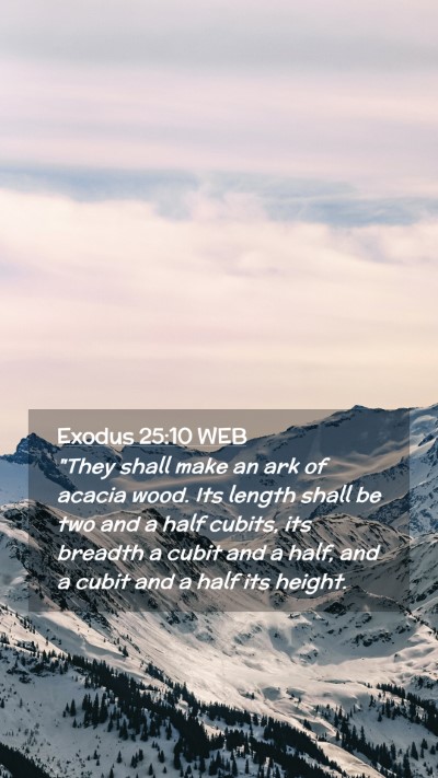 Picture 02 - Exodus 25:10 WEB Mobile Phone Wallpaper - 