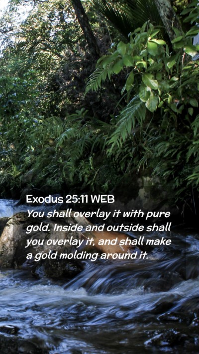 Picture 02 - Exodus 25:11 WEB Mobile Phone Wallpaper - You shall overlay it with pure gold. Inside and - Mobile Bible Verse Wallpaper