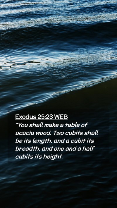 Picture 02 - Exodus 25:23 WEB Mobile Phone Wallpaper - 