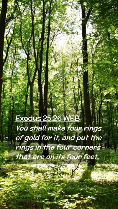 Picture 02 - Exodus 25:26 WEB Mobile Phone Wallpaper - You shall make four rings of gold for it, and put - Mobile Bible Verse Wallpaper