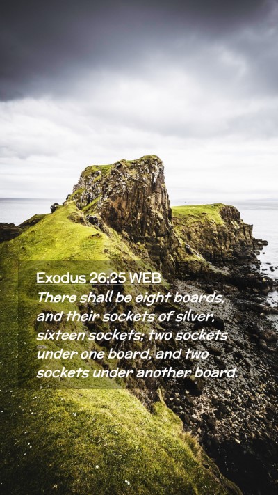 Picture 02 - Exodus 26:25 WEB Mobile Phone Wallpaper - There shall be eight boards, and their sockets of - Mobile Bible Verse Wallpaper