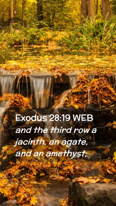 Picture 02 - Exodus 28:19 WEB Mobile Phone Wallpaper - and the third row a jacinth, an agate, and an - Mobile Bible Verse Wallpaper