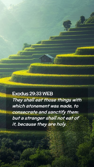 Picture 02 - Exodus 29:33 WEB Mobile Phone Wallpaper - They shall eat those things with which atonement - Mobile Bible Verse Wallpaper