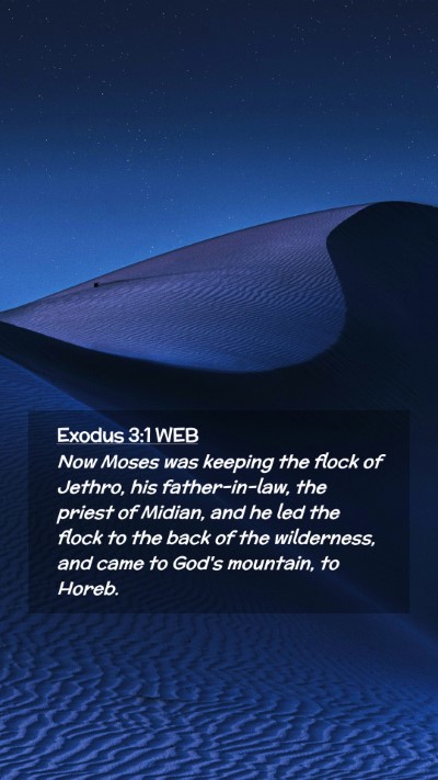 Picture 02 - Exodus 3:1 WEB Mobile Phone Wallpaper - Now Moses was keeping the flock of Jethro, his - Mobile Bible Verse Wallpaper
