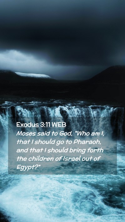 Picture 02 - Exodus 3:11 WEB Mobile Phone Wallpaper - Moses said to God, 