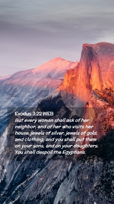 Picture 02 - Exodus 3:22 WEB Mobile Phone Wallpaper - But every woman shall ask of her neighbor, and of - Mobile Bible Verse Wallpaper