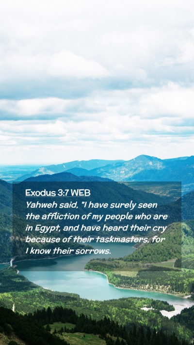 Picture 02 - Exodus 3:7 WEB Mobile Phone Wallpaper - Yahweh said, 