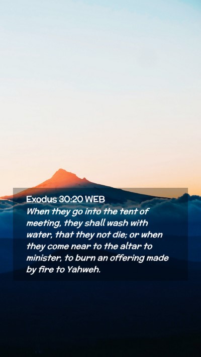 Picture 02 - Exodus 30:20 WEB Mobile Phone Wallpaper - When they go into the tent of meeting, they shall - Mobile Bible Verse Wallpaper