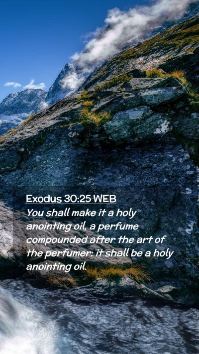 Picture 02 - Exodus 30:25 WEB Mobile Phone Wallpaper - You shall make it a holy anointing oil, a perfume - Mobile Bible Verse Wallpaper