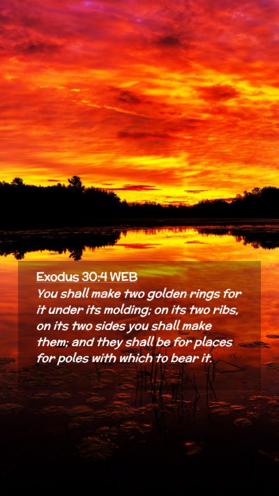 Picture 02 - Exodus 30:4 WEB Mobile Phone Wallpaper - You shall make two golden rings for it under its - Mobile Bible Verse Wallpaper