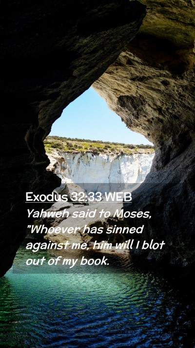 Picture 02 - Exodus 32:33 WEB Mobile Phone Wallpaper - Yahweh said to Moses, 