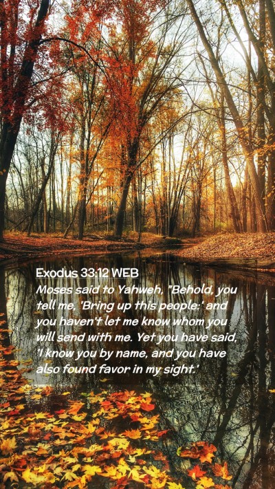 Picture 02 - Exodus 33:12 WEB Mobile Phone Wallpaper - Moses said to Yahweh, 