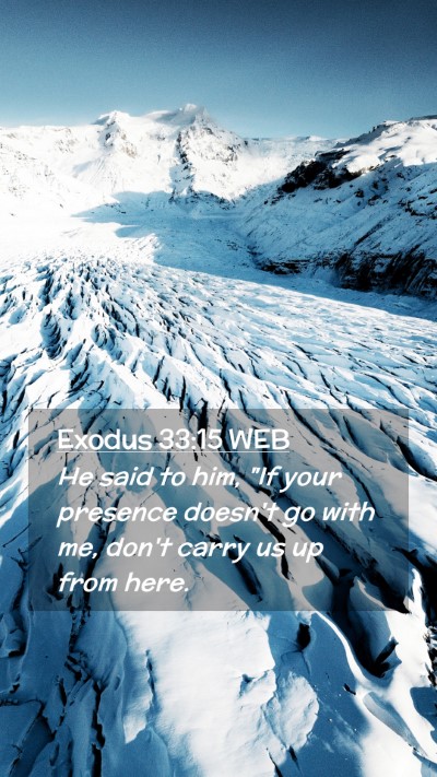 Picture 02 - Exodus 33:15 WEB Mobile Phone Wallpaper - He said to him, 