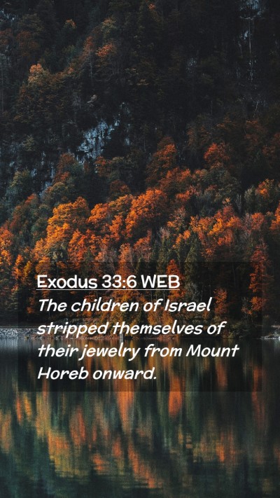 Picture 02 - Exodus 33:6 WEB Mobile Phone Wallpaper - The children of Israel stripped themselves of - Mobile Bible Verse Wallpaper