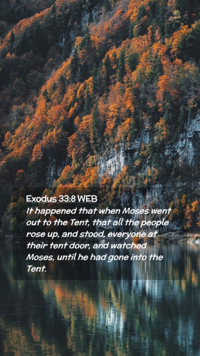 Picture 02 - Exodus 33:8 WEB Mobile Phone Wallpaper - It happened that when Moses went out to the Tent, - Mobile Bible Verse Wallpaper