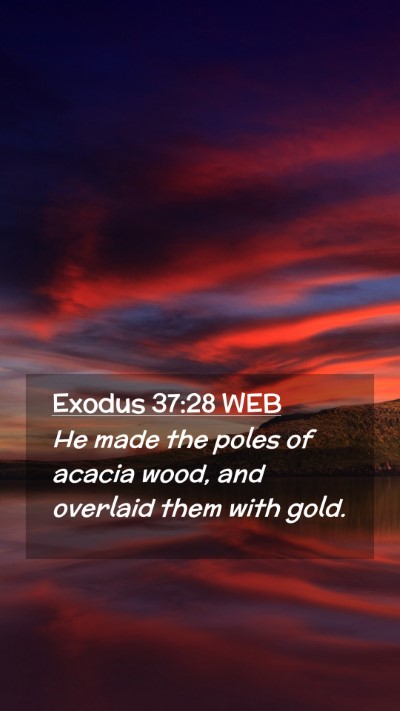 Picture 02 - Exodus 37:28 WEB Mobile Phone Wallpaper - He made the poles of acacia wood, and overlaid - Mobile Bible Verse Wallpaper