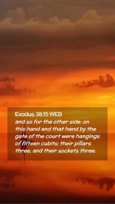 Picture 02 - Exodus 38:15 WEB Mobile Phone Wallpaper - and so for the other side: on this hand and that - Mobile Bible Verse Wallpaper