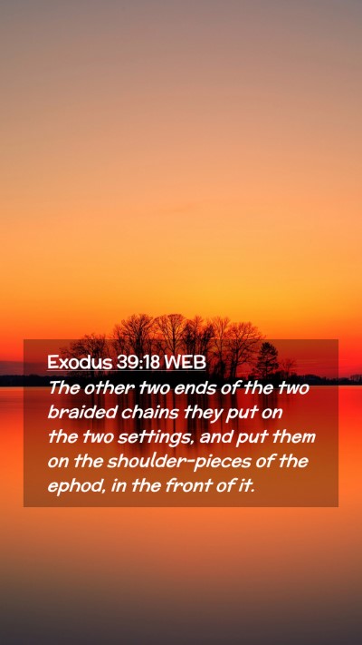 Picture 02 - Exodus 39:18 WEB Mobile Phone Wallpaper - The other two ends of the two braided chains they - Mobile Bible Verse Wallpaper