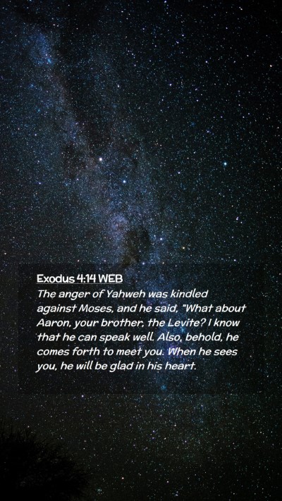 Picture 02 - Exodus 4:14 WEB Mobile Phone Wallpaper - The anger of Yahweh was kindled against Moses, - Mobile Bible Verse Wallpaper