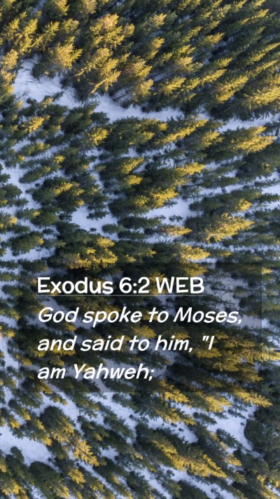 Picture 02 - Exodus 6:2 WEB Mobile Phone Wallpaper - God spoke to Moses, and said to him, 