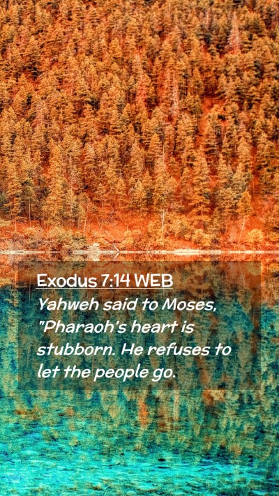 Picture 02 - Exodus 7:14 WEB Mobile Phone Wallpaper - Yahweh said to Moses, 