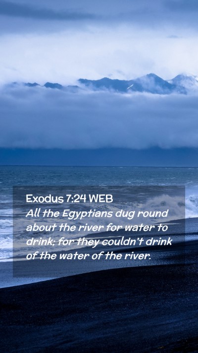 Picture 02 - Exodus 7:24 WEB Mobile Phone Wallpaper - All the Egyptians dug round about the river for - Mobile Bible Verse Wallpaper