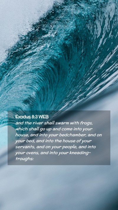 Picture 02 - Exodus 8:3 WEB Mobile Phone Wallpaper - and the river shall swarm with frogs, which shall - Mobile Bible Verse Wallpaper