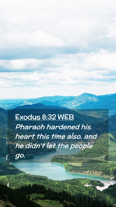 Picture 02 - Exodus 8:32 WEB Mobile Phone Wallpaper - Pharaoh hardened his heart this time also, and he - Mobile Bible Verse Wallpaper