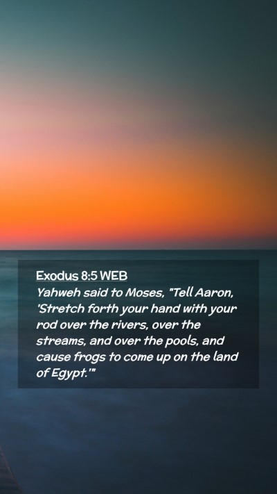 Picture 02 - Exodus 8:5 WEB Mobile Phone Wallpaper - Yahweh said to Moses, 