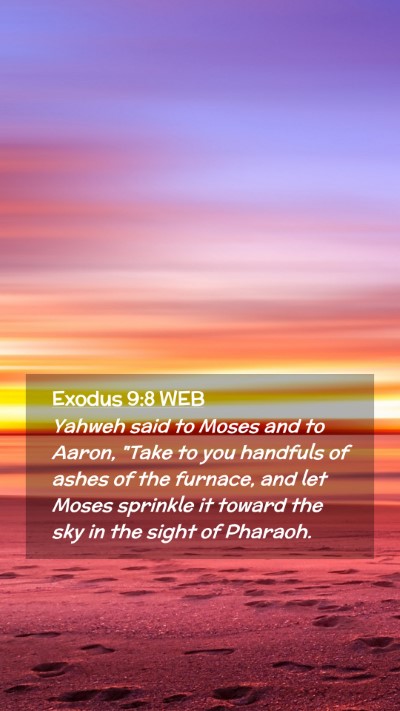 Picture 02 - Exodus 9:8 WEB Mobile Phone Wallpaper - Yahweh said to Moses and to Aaron, 