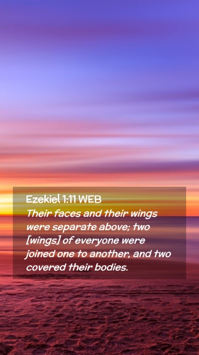 Picture 02 - Ezekiel 1:11 WEB Mobile Phone Wallpaper - Their faces and their wings were separate above; - Mobile Bible Verse Wallpaper