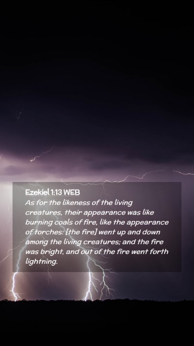 Picture 02 - Ezekiel 1:13 WEB Mobile Phone Wallpaper - As for the likeness of the living creatures, - Mobile Bible Verse Wallpaper