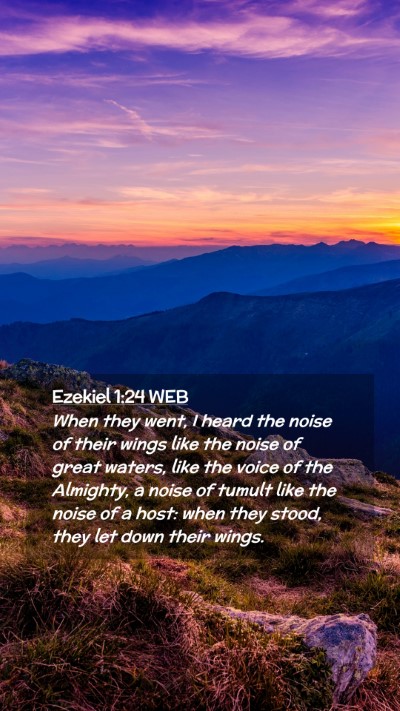 Picture 02 - Ezekiel 1:24 WEB Mobile Phone Wallpaper - When they went, I heard the noise of their wings - Mobile Bible Verse Wallpaper