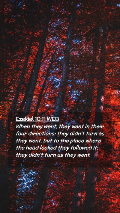 Picture 02 - Ezekiel 10:11 WEB Mobile Phone Wallpaper - When they went, they went in their four - Mobile Bible Verse Wallpaper