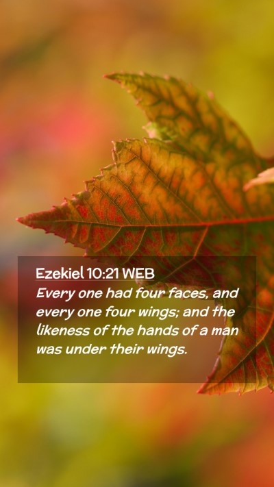 Picture 02 - Ezekiel 10:21 WEB Mobile Phone Wallpaper - Every one had four faces, and every one four - Mobile Bible Verse Wallpaper