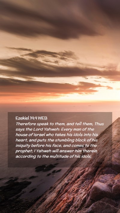Picture 02 - Ezekiel 14:4 WEB Mobile Phone Wallpaper - Therefore speak to them, and tell them, Thus says - Mobile Bible Verse Wallpaper