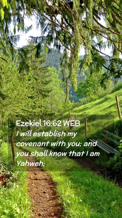 Picture 02 - Ezekiel 16:62 WEB Mobile Phone Wallpaper - I will establish my covenant with you; and you - Mobile Bible Verse Wallpaper