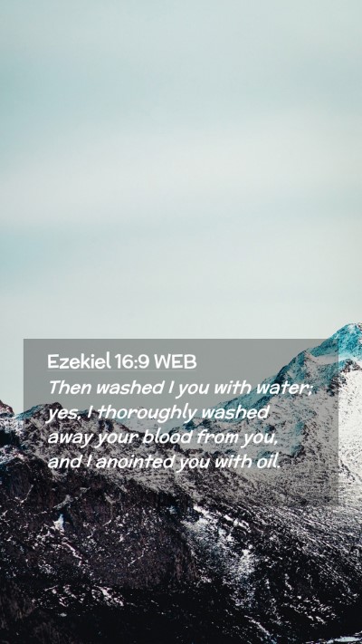 Picture 02 - Ezekiel 16:9 WEB Mobile Phone Wallpaper - Then washed I you with water; yes, I thoroughly - Mobile Bible Verse Wallpaper
