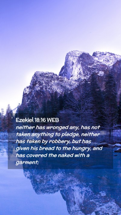 Picture 02 - Ezekiel 18:16 WEB Mobile Phone Wallpaper - neither has wronged any, has not taken anything - Mobile Bible Verse Wallpaper