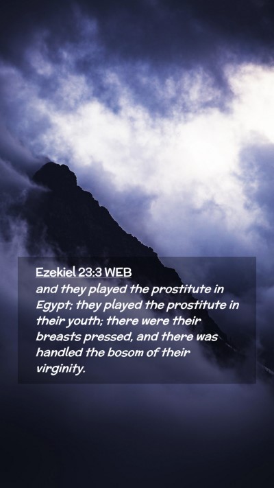 Picture 02 - Ezekiel 23:3 WEB Mobile Phone Wallpaper - and they played the prostitute in Egypt; they - Mobile Bible Verse Wallpaper