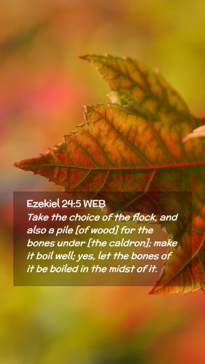 Picture 02 - Ezekiel 24:5 WEB Mobile Phone Wallpaper - Take the choice of the flock, and also a pile [of - Mobile Bible Verse Wallpaper