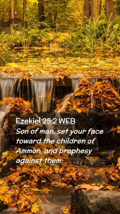 Picture 02 - Ezekiel 25:2 WEB Mobile Phone Wallpaper - Son of man, set your face toward the children of - Mobile Bible Verse Wallpaper