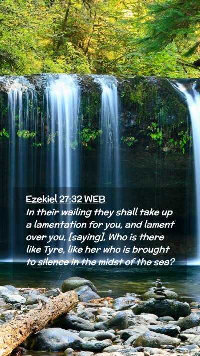 Picture 02 - Ezekiel 27:32 WEB Mobile Phone Wallpaper - In their wailing they shall take up a lamentation - Mobile Bible Verse Wallpaper