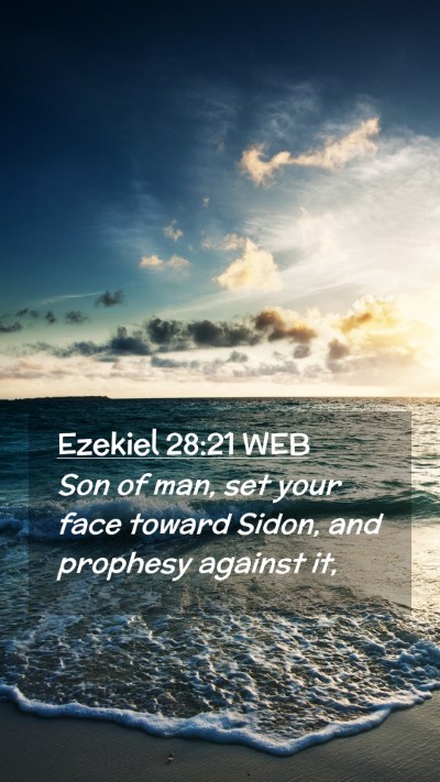 Picture 02 - Ezekiel 28:21 WEB Mobile Phone Wallpaper - Son of man, set your face toward Sidon, and - Mobile Bible Verse Wallpaper