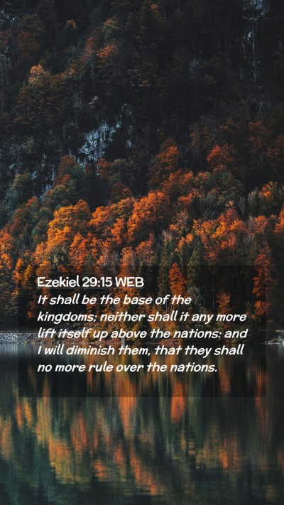 Picture 02 - Ezekiel 29:15 WEB Mobile Phone Wallpaper - It shall be the base of the kingdoms; neither - Mobile Bible Verse Wallpaper