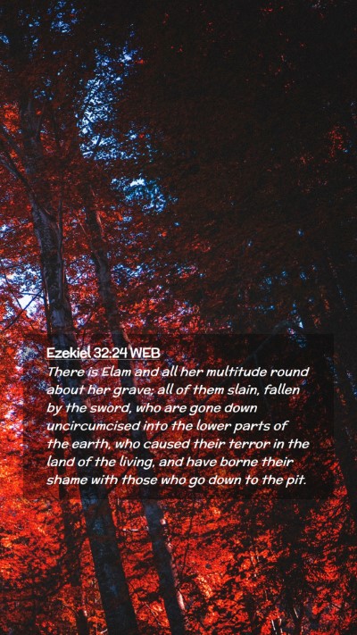 Picture 02 - Ezekiel 32:24 WEB Mobile Phone Wallpaper - There is Elam and all her multitude round about - Mobile Bible Verse Wallpaper