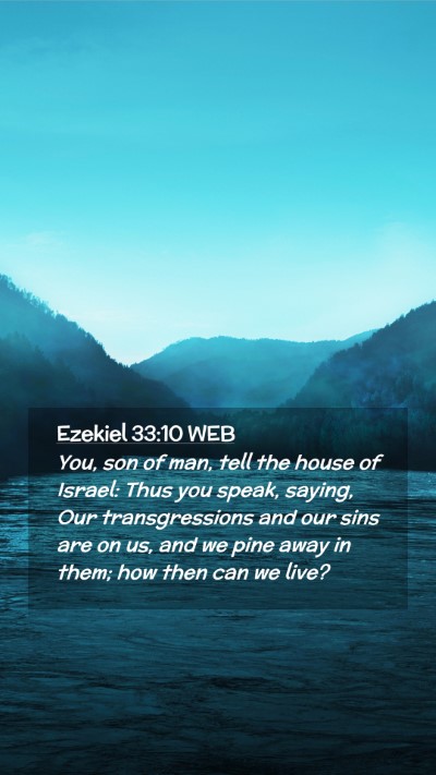 Picture 02 - Ezekiel 33:10 WEB Mobile Phone Wallpaper - You, son of man, tell the house of Israel: Thus - Mobile Bible Verse Wallpaper