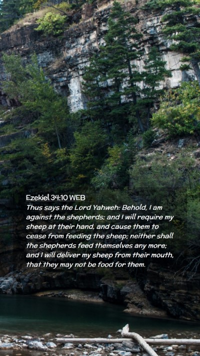 Picture 02 - Ezekiel 34:10 WEB Mobile Phone Wallpaper - Thus says the Lord Yahweh: Behold, I am against - Mobile Bible Verse Wallpaper