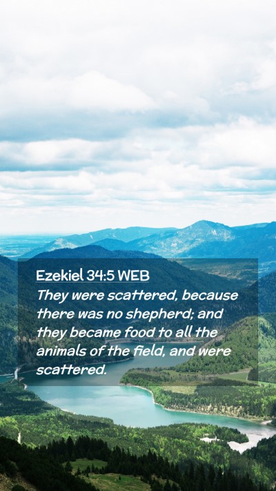 Picture 02 - Ezekiel 34:5 WEB Mobile Phone Wallpaper - They were scattered, because there was no - Mobile Bible Verse Wallpaper
