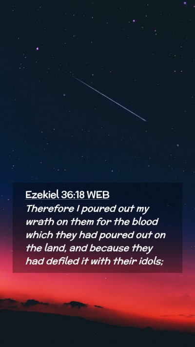 Picture 02 - Ezekiel 36:18 WEB Mobile Phone Wallpaper - Therefore I poured out my wrath on them for the - Mobile Bible Verse Wallpaper